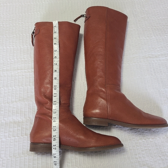 Madewell Sidney Women's Classic Knee High Tall Brown Leather Riding Boots Sz 9 - Picture 10 of 14